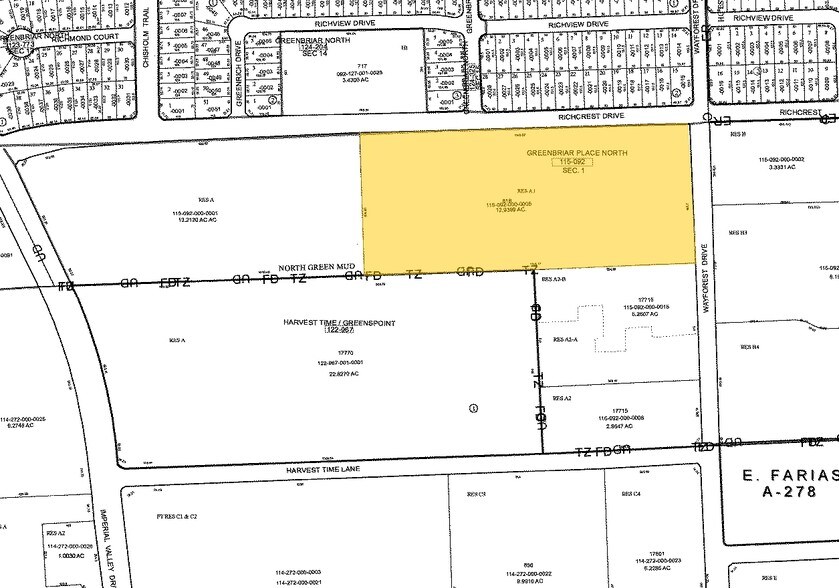 818 Richcrest Dr, Houston, TX for sale - Plat Map - Image 1 of 1