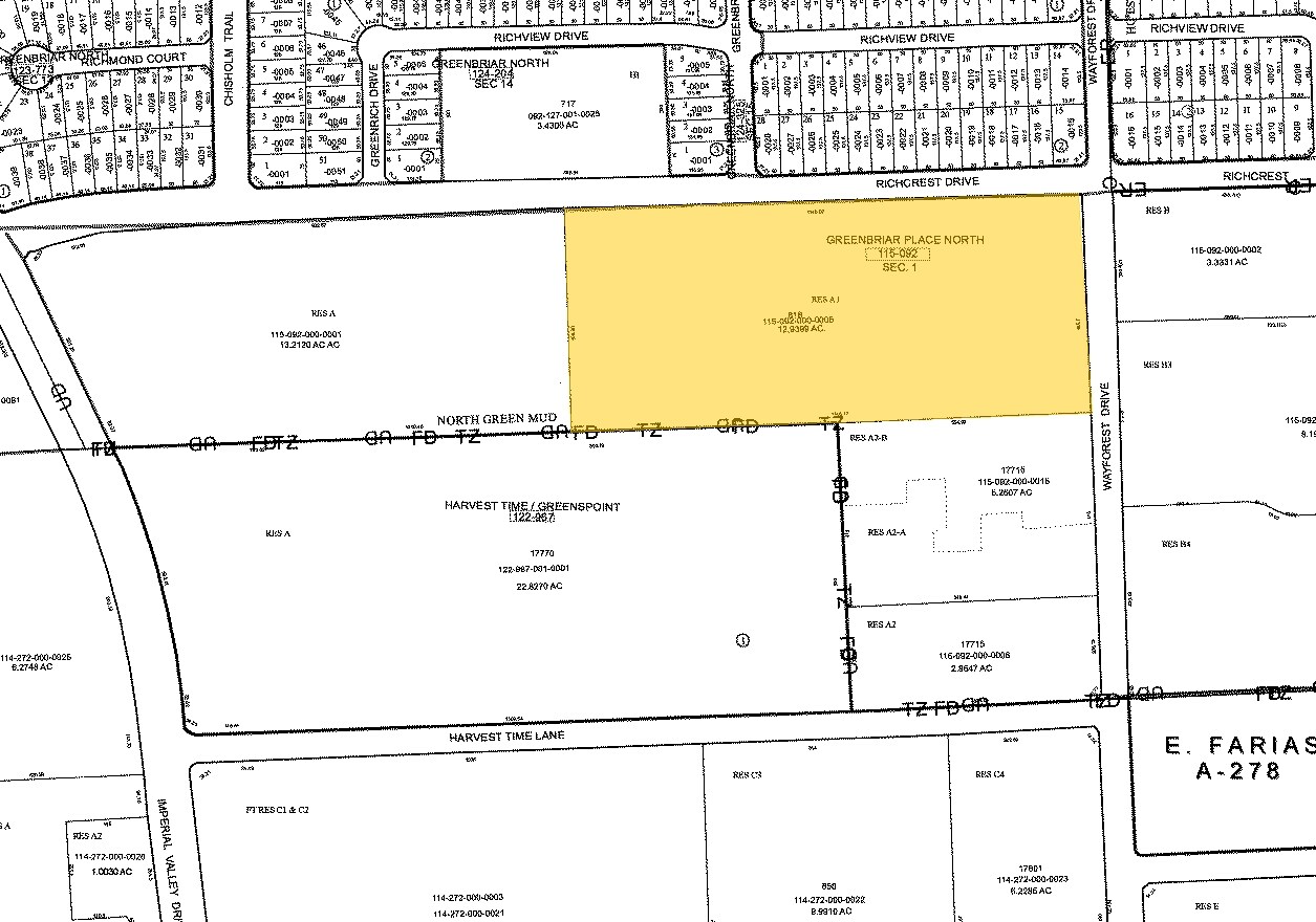 818 Richcrest Dr, Houston, TX for sale Plat Map- Image 1 of 1