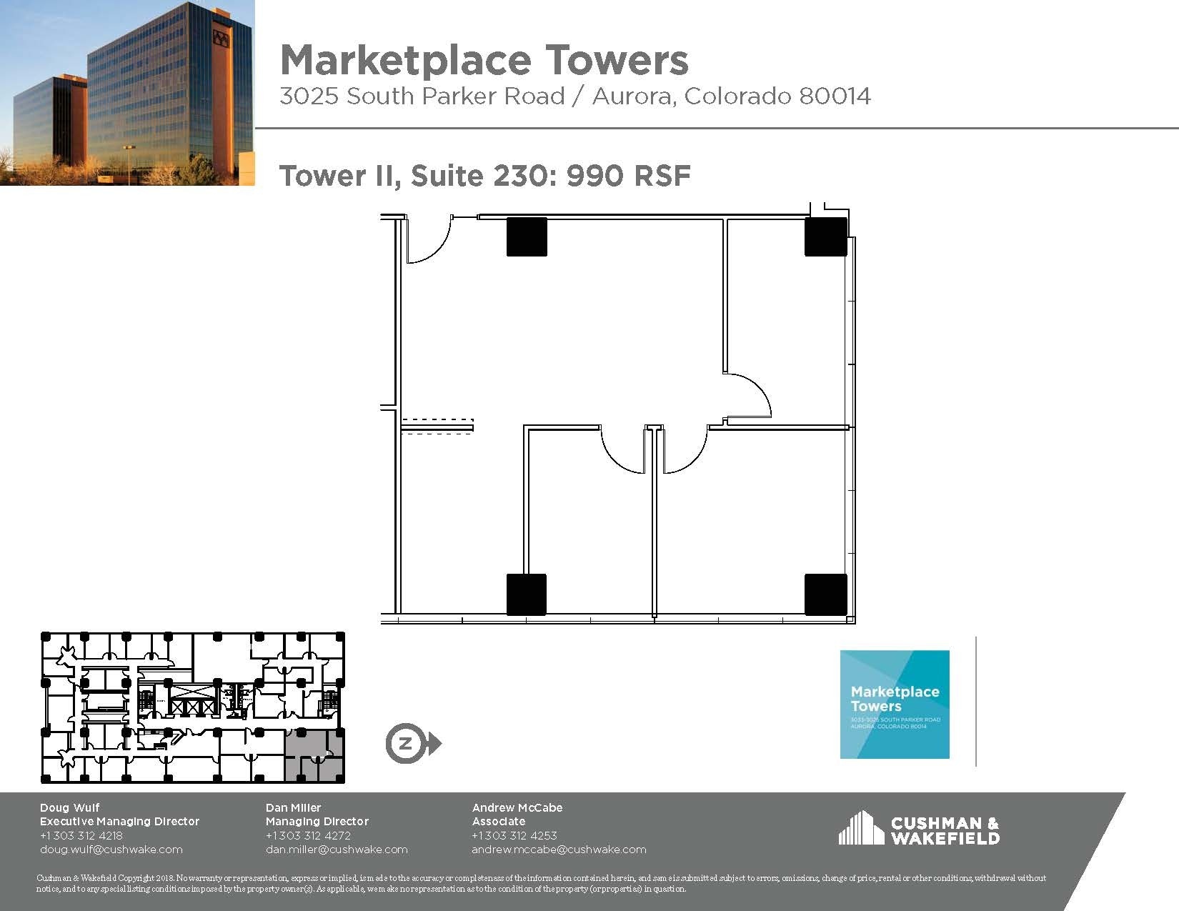 3025 S Parker Rd, Aurora, CO for lease Floor Plan- Image 1 of 1