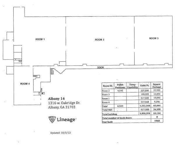1316 W Oakridge Dr, Albany, GA for sale - Floor Plan - Image 2 of 2