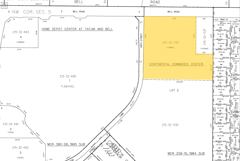 4921 E Bell Rd, Scottsdale, AZ for lease - Plat Map - Image 2 of 4