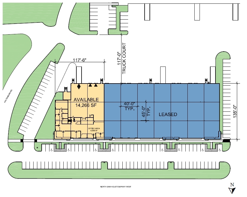 3423 N Sam Houston Pky W, Houston, TX for lease Site Plan- Image 1 of 1