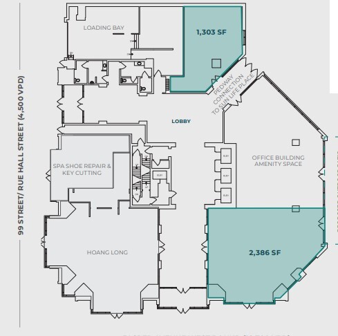 9888 Jasper Ave NW, Edmonton, AB for lease Floor Plan- Image 1 of 1