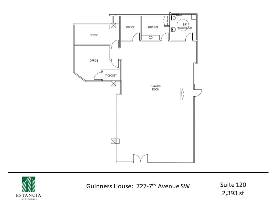 727 7th Ave SW, Calgary, AB for lease Floor Plan- Image 1 of 8