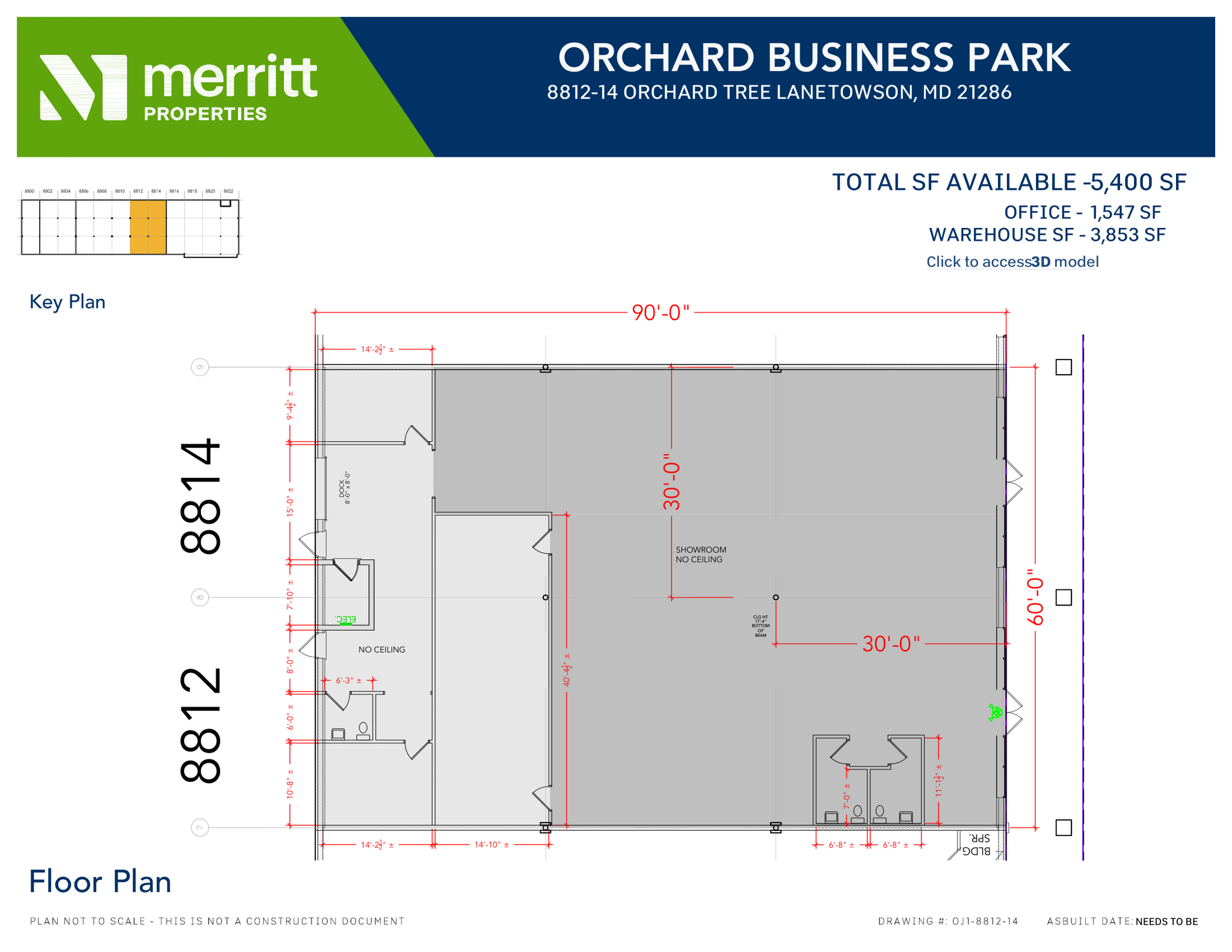 8841-8855 Orchard Tree Ln, Towson, MD for lease Floor Plan- Image 1 of 1