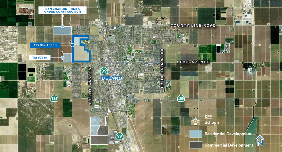 Albany and County Line Rd, Delano, CA for sale - Building Photo - Image 1 of 1