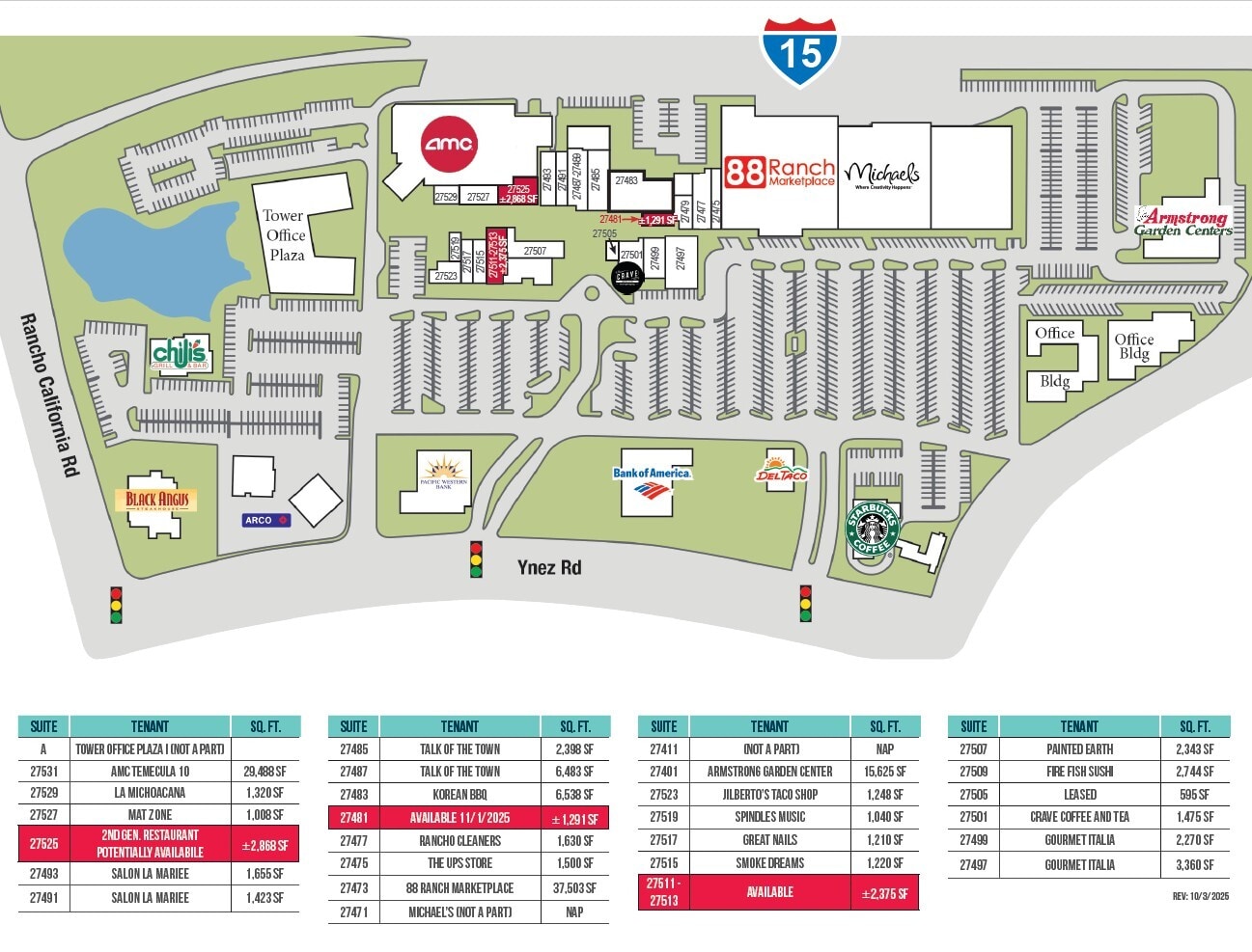 27401-27511 Ynez Rd, Temecula, CA for lease Floor Plan- Image 1 of 1