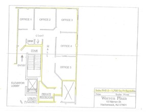 15 Warren St, Hackensack, NJ for lease Floor Plan- Image 1 of 1