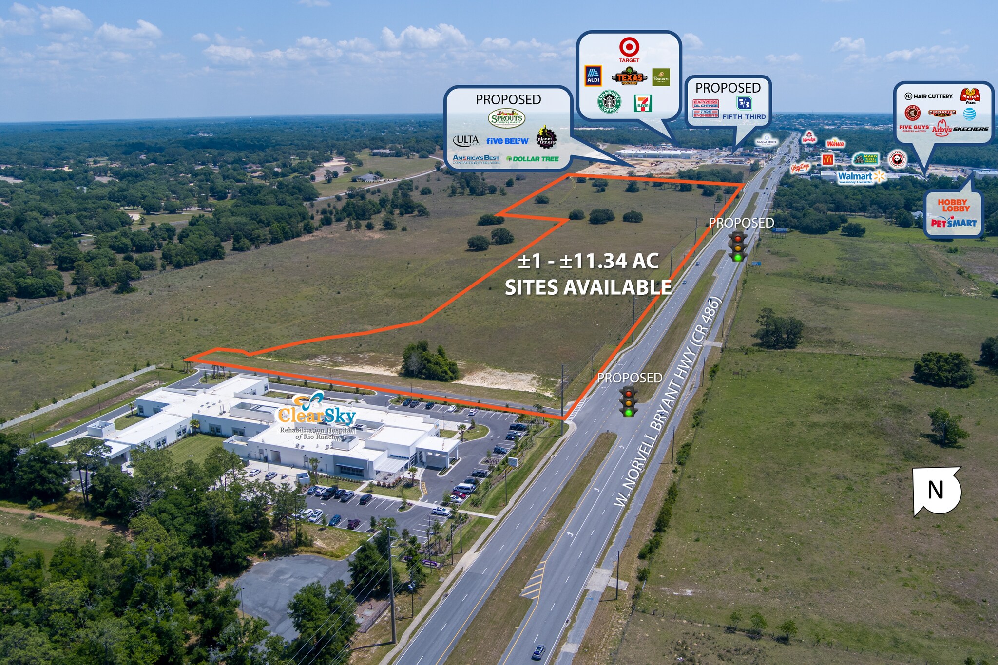 0 W Norvell Bryant Hwy, Lecanto, FL for lease Aerial- Image 1 of 6