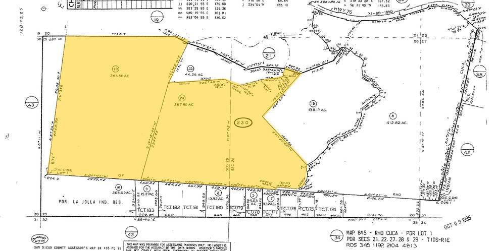 Highway 76, Pauma Valley, CA for sale - Plat Map - Image 1 of 1