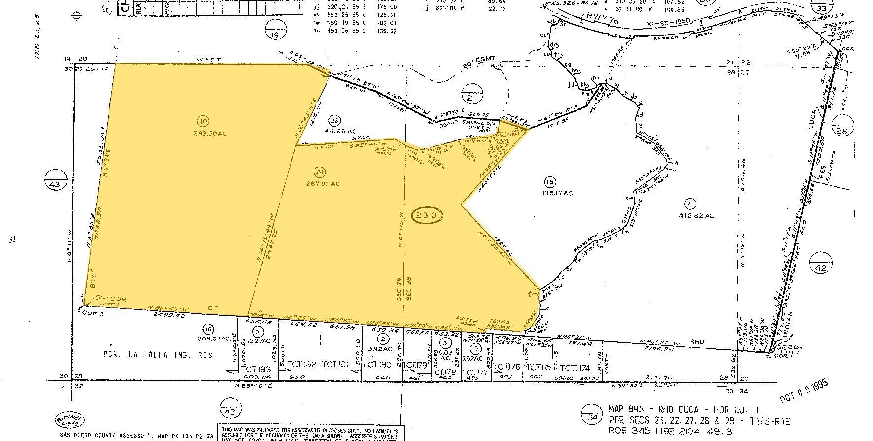 Highway 76, Pauma Valley, CA for sale Plat Map- Image 1 of 1