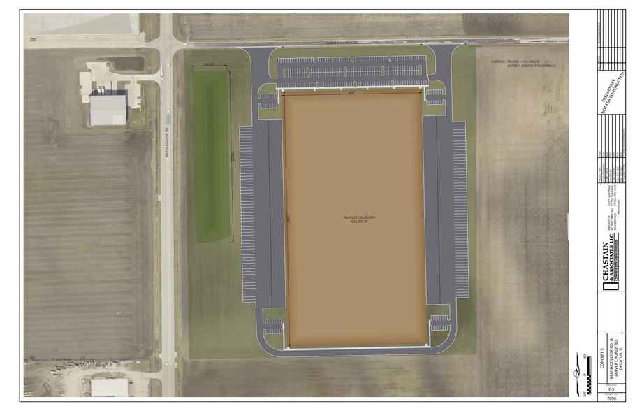 SE Corner Brush College Rd & Garver Church Rd, Decatur, IL for sale - Site Plan - Image 2 of 3