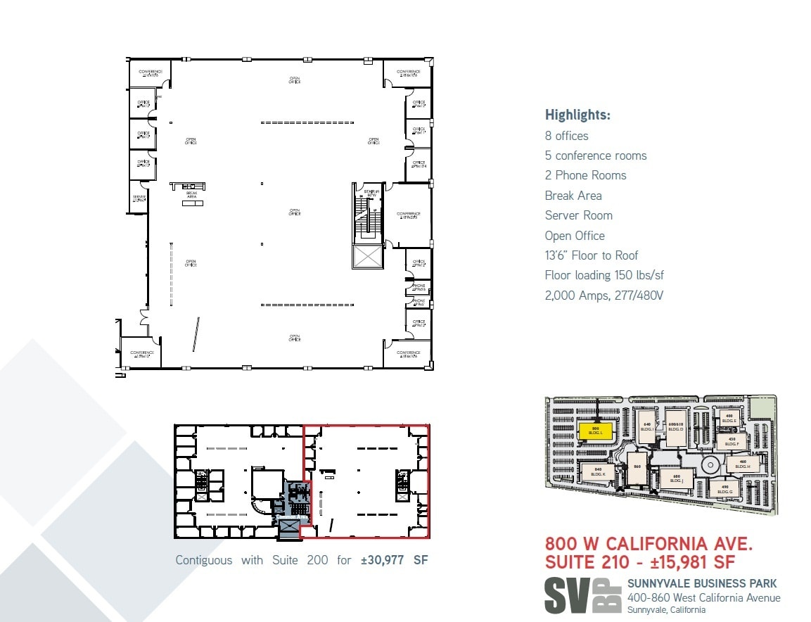 400 W California Ave, Sunnyvale, CA for lease Floor Plan- Image 1 of 1