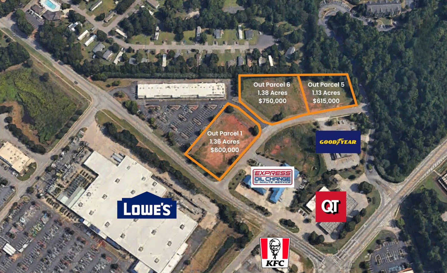 1005 Shoppes Ln, Mcdonough, GA 30253 3 Outparcels Next To Lowe's and
