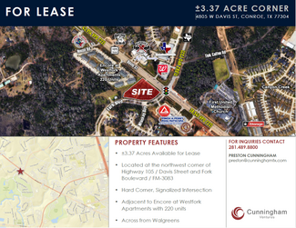 More details for W. Davis & W, Fork Blvd, Conroe, TX - Land for Lease