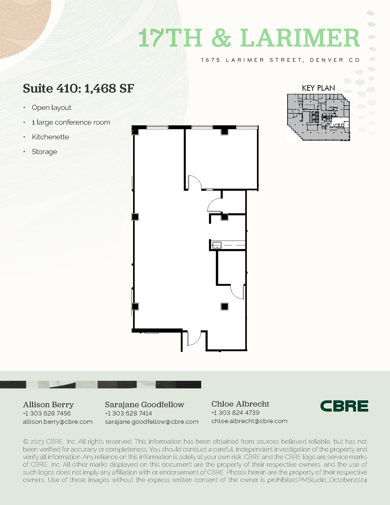 1675 Larimer St, Denver, CO for lease Floor Plan- Image 1 of 1