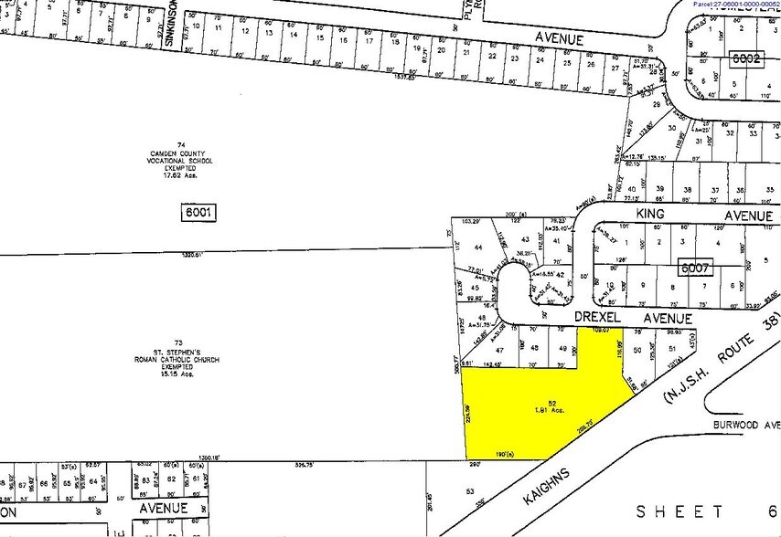 5341 Route 38, Pennsauken, NJ for sale - Plat Map - Image 1 of 1