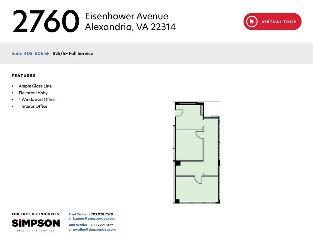 2760 Eisenhower Ave, Alexandria, VA for lease Floor Plan- Image 1 of 1
