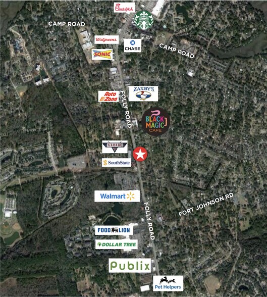 1165 Folly Rd, Charleston, SC for sale - Aerial - Image 2 of 2