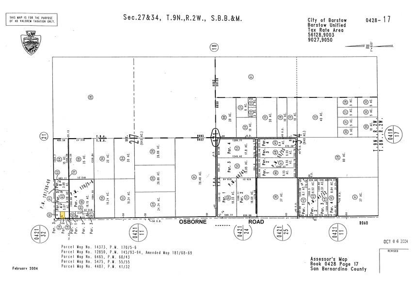 2791 Lenwood Rd, Barstow, CA for sale - Plat Map - Image 2 of 5