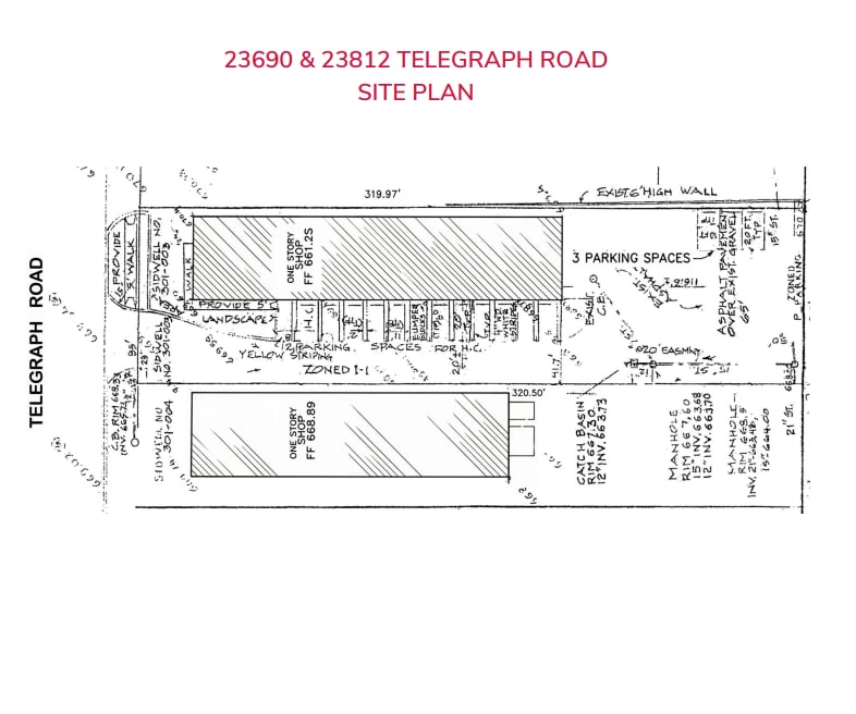 23690 Telegraph Rd, Southfield, MI for lease Site Plan- Image 1 of 2