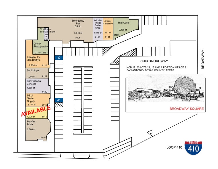 8503 Broadway St, San Antonio, TX for lease - Site Plan - Image 2 of 3