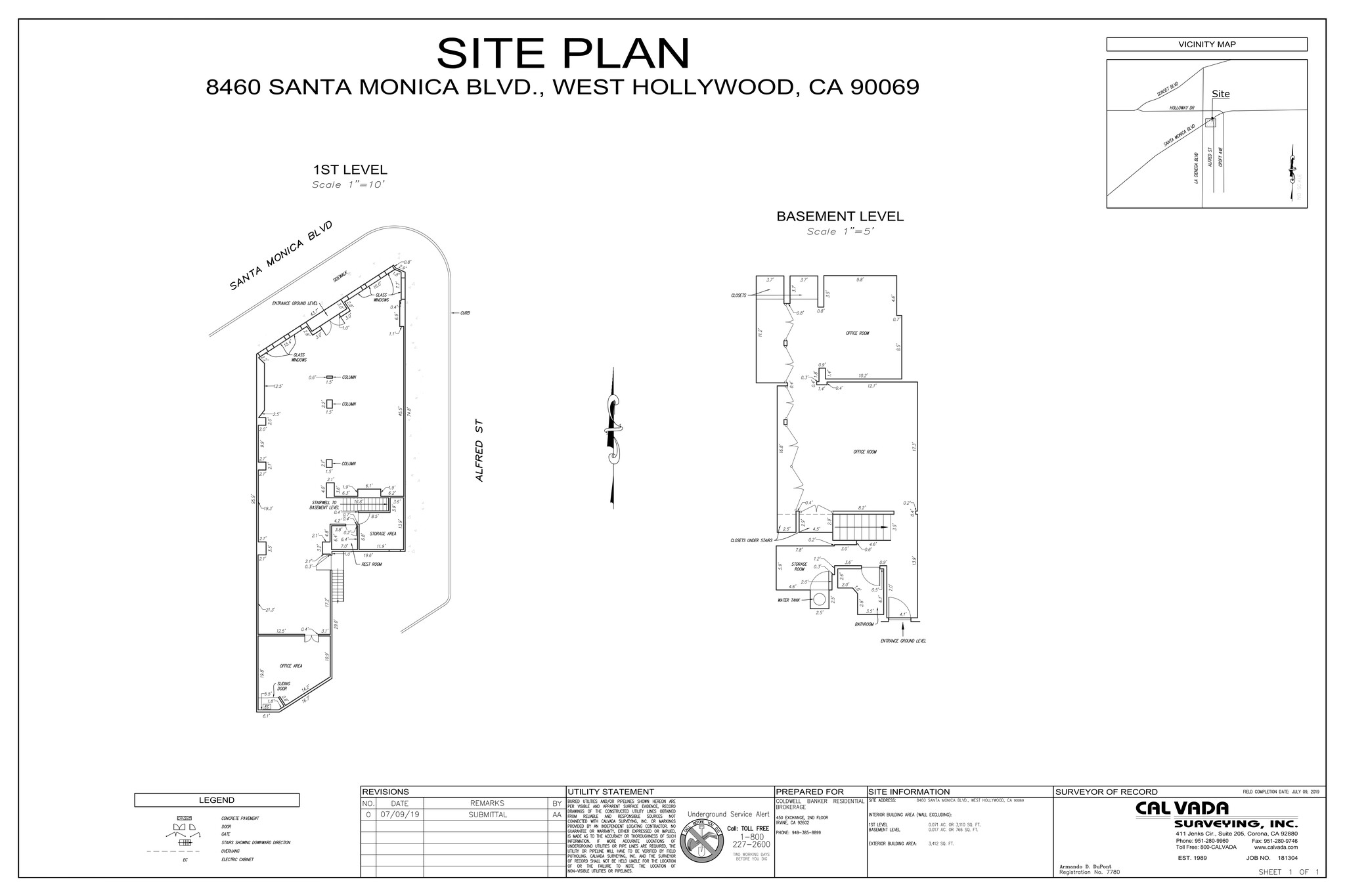 8460 Santa Monica Blvd, West Hollywood, CA for lease Site Plan- Image 1 of 1