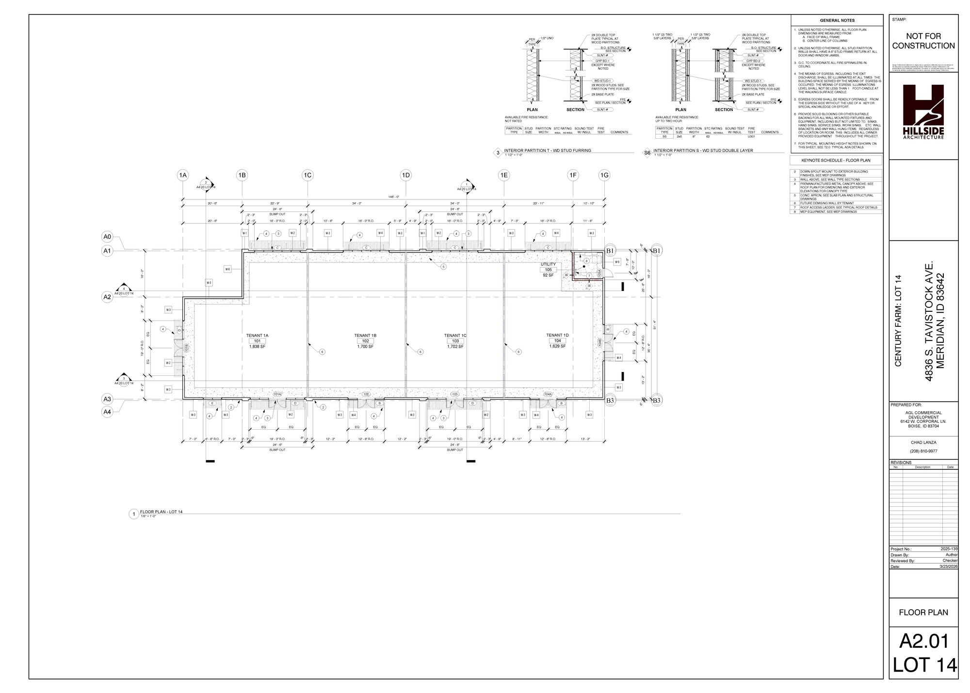 4850 & 4836 S Tavistock Ave, Meridian, ID for lease Floor Plan- Image 1 of 1