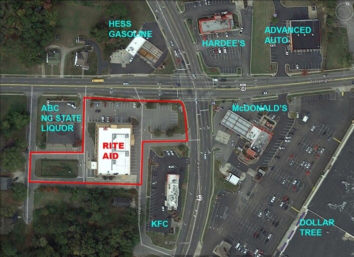1123 N Raleigh St, Rocky Mount, NC for lease - Aerial - Image 3 of 6