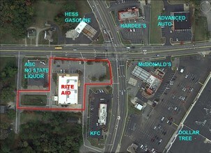 1123 N Raleigh St, Rocky Mount, NC - AERIAL map view
