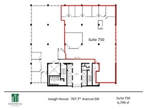 707 7th Ave SW, Calgary, AB for lease Floor Plan- Image 1 of 4