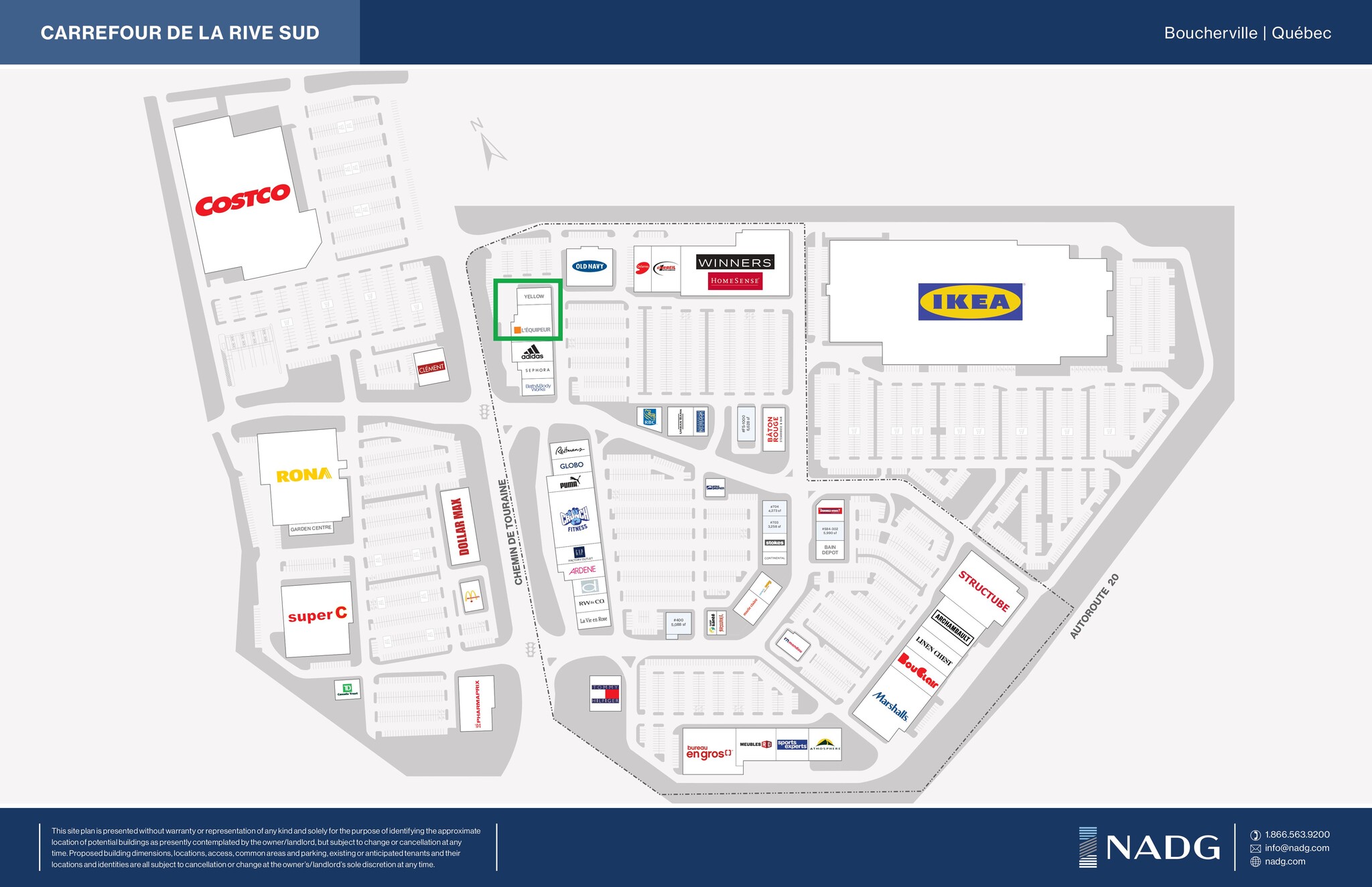 582 Ch de Touraine, Boucherville, QC for lease Site Plan- Image 1 of 1