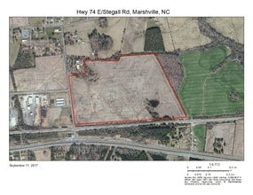 E Highway 74 & Stegall Rd, Marshville, NC - AERIAL map view