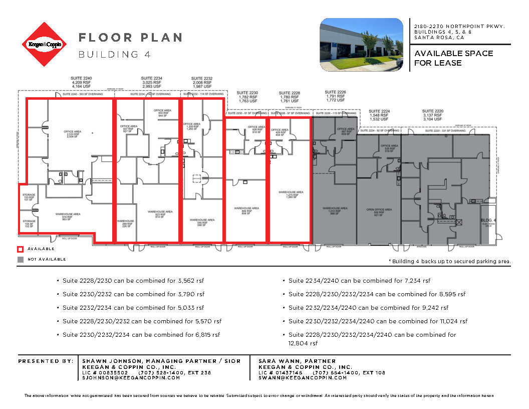 2160-2180 Northpoint Pky, Santa Rosa, CA for lease Floor Plan- Image 1 of 1