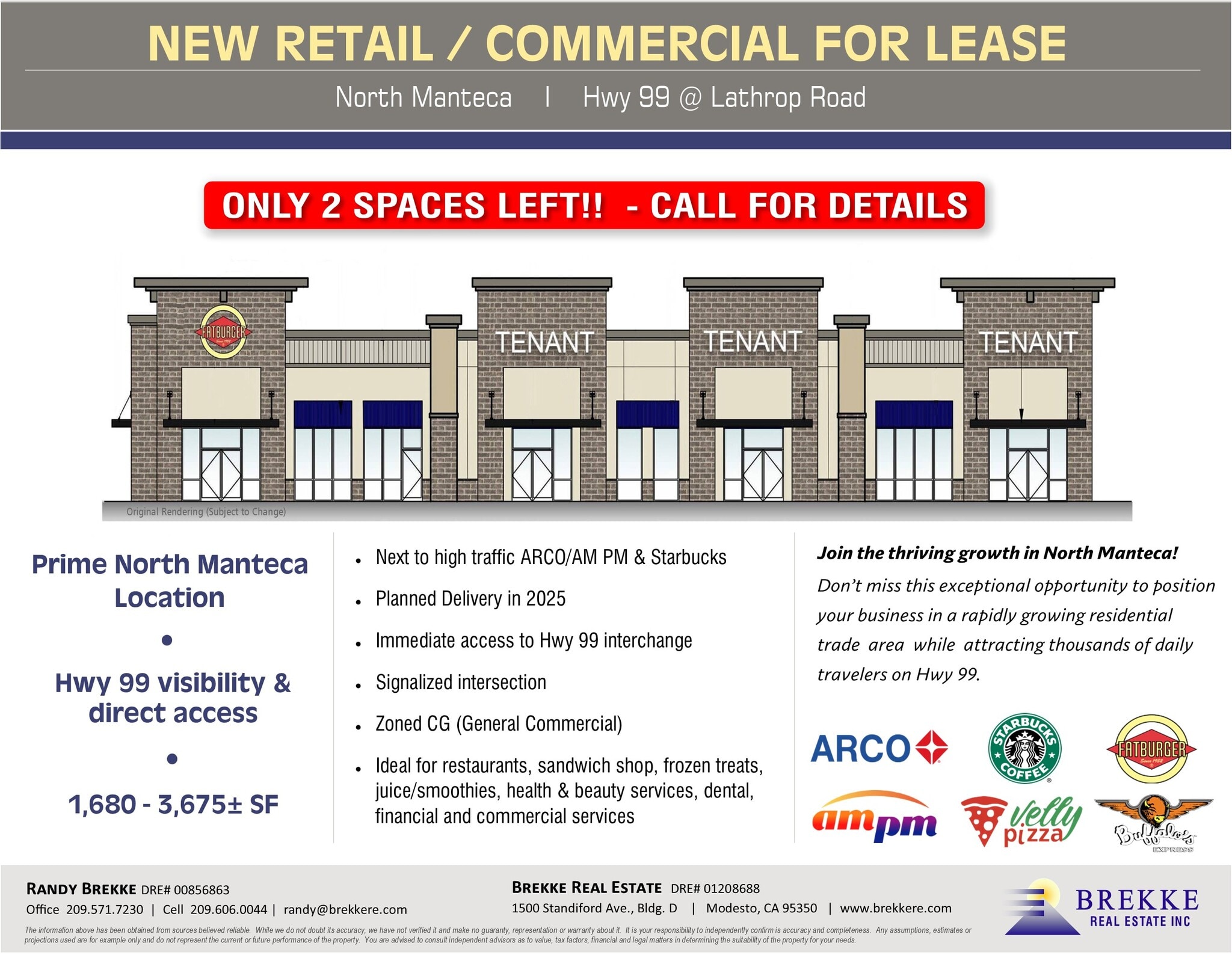 Hwy 99 & Lathrop Rd, Manteca, CA for lease Building Photo- Image 1 of 6