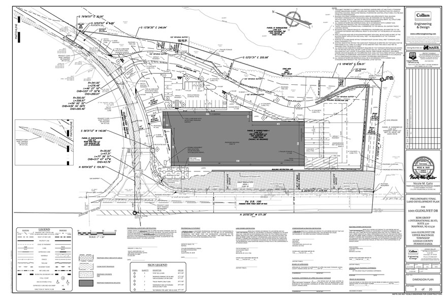 1001 Glenlivet Drive, Allentown, PA for sale - Site Plan - Image 3 of 3