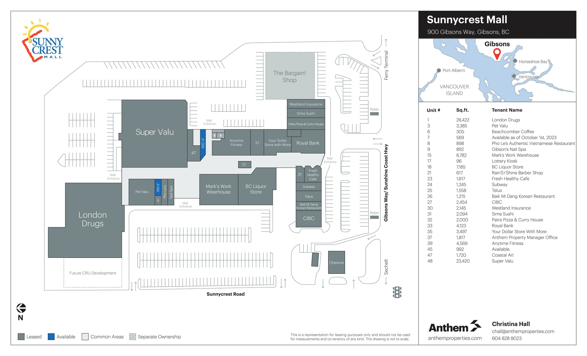 900 Gibsons Way, Gibsons, BC for lease Site Plan- Image 1 of 1