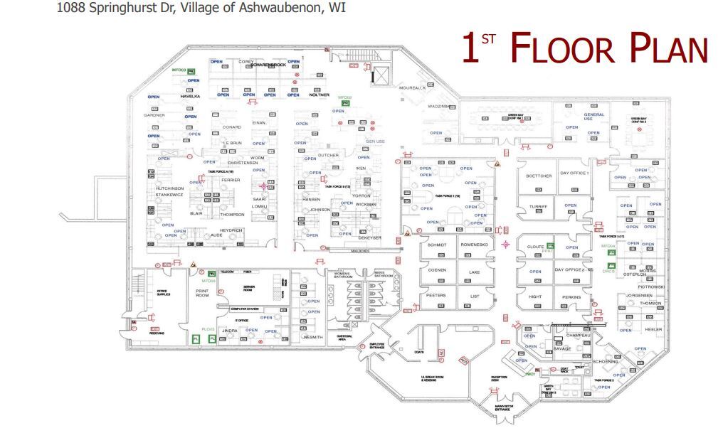 1088 Springhurst Dr, Green Bay, WI for lease Floor Plan- Image 1 of 1