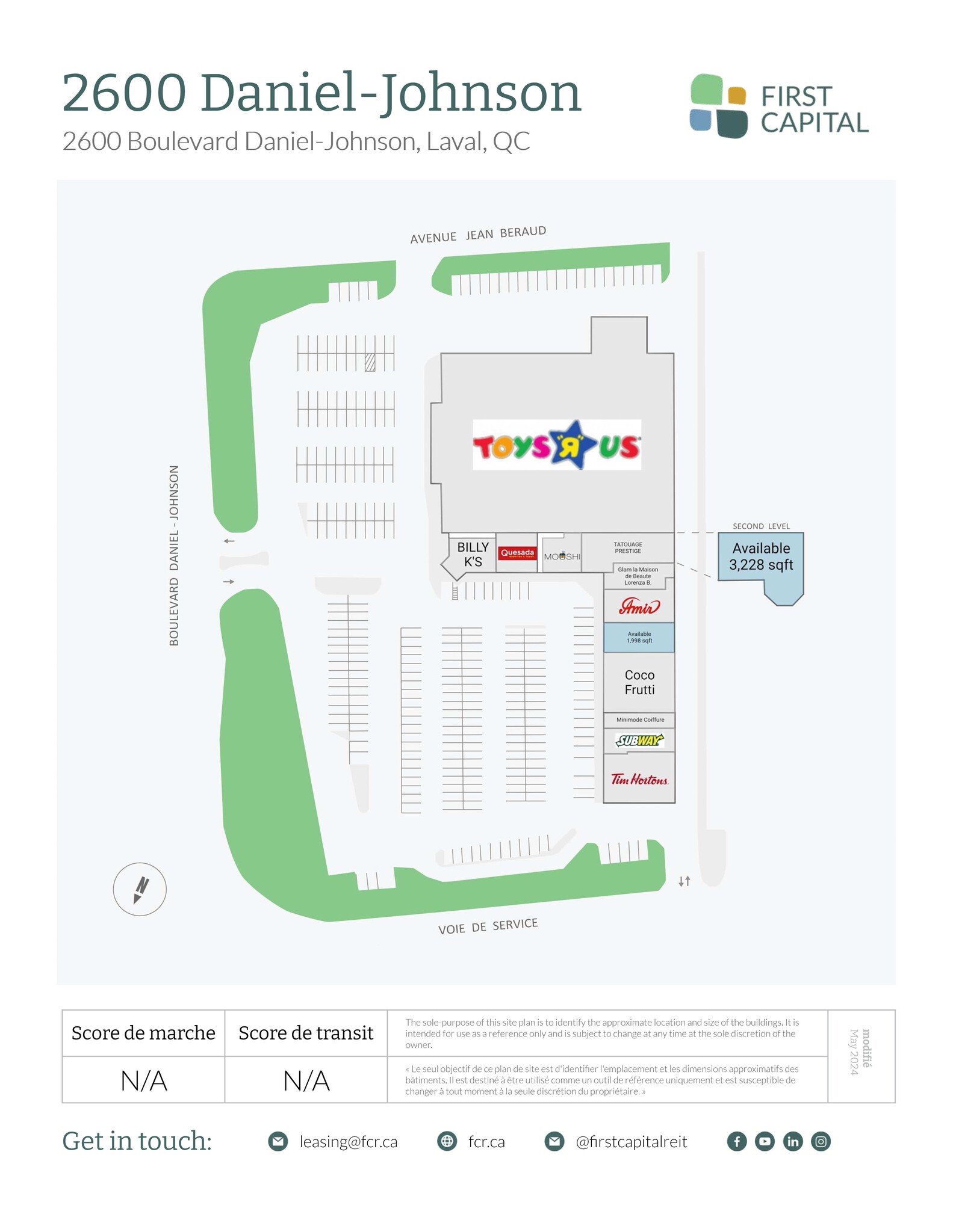 2600-2656 Boul Daniel-Johnson, Laval, QC for lease Site Plan- Image 1 of 2