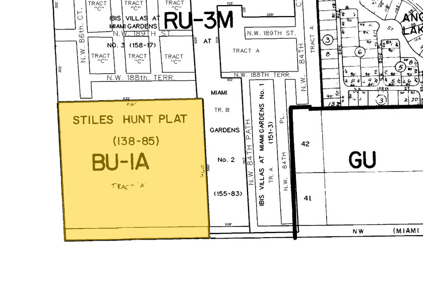 8515-8665 NW 186th St, Miami Gardens, FL for lease - Plat Map - Image 2 of 6