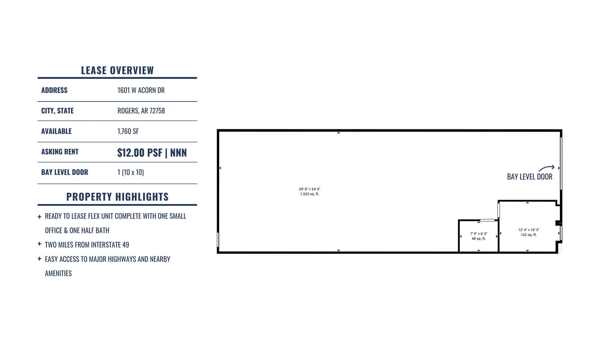 1601 Acorn Dr, Rogers, AR for lease Floor Plan- Image 1 of 5