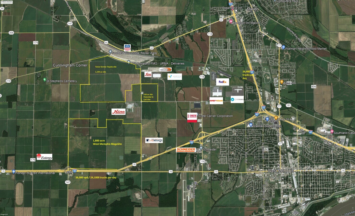 3305 Kuhn Road, Marion, AR 72364 Marion, Arkansas Mega Site