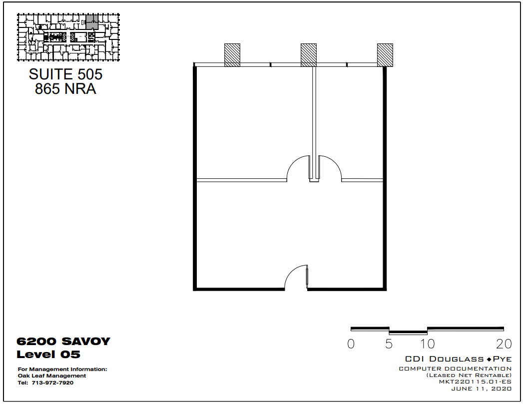 6200 Savoy Dr, Houston, TX for lease Floor Plan- Image 1 of 1