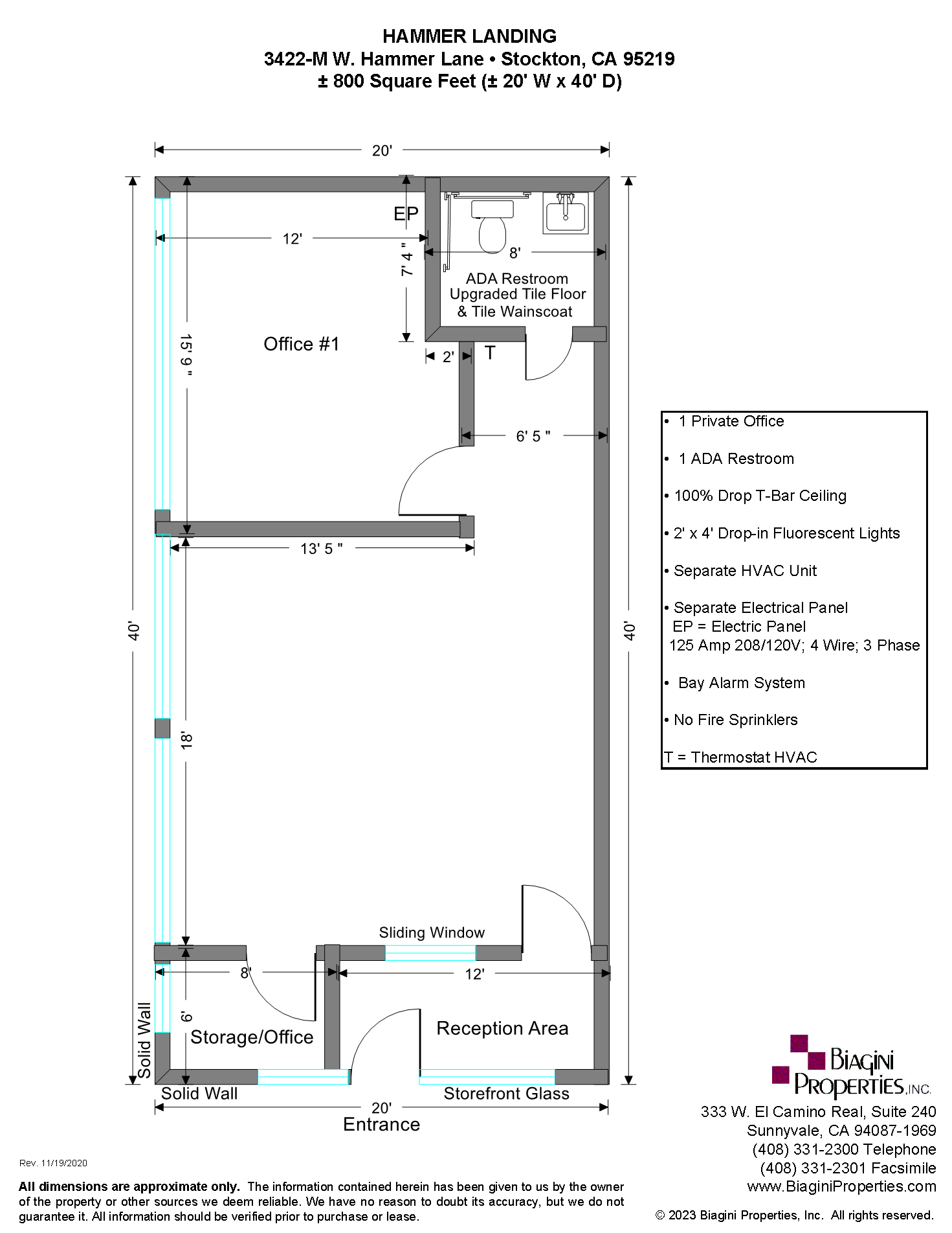 3410-3436 W Hammer Ln, Stockton, CA for lease Floor Plan- Image 1 of 6