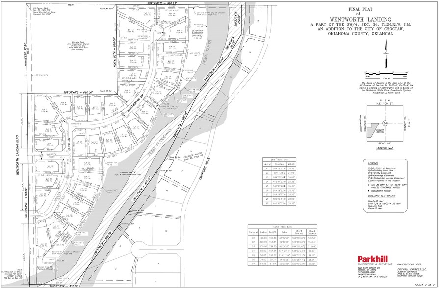 N Hiwassee Rd, Choctaw, OK for sale - Plat Map - Image 2 of 6