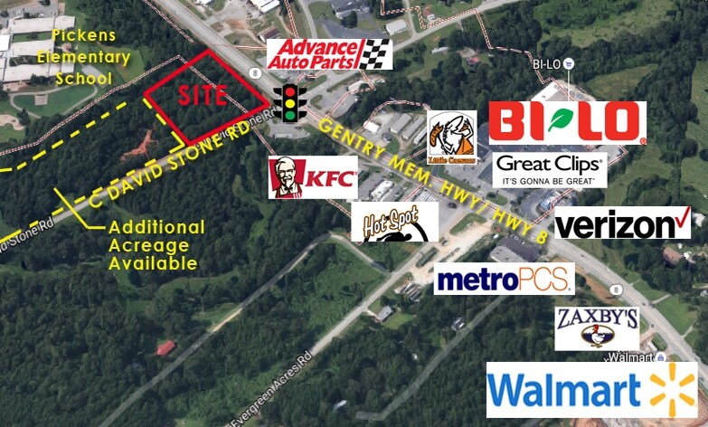 SC Highway 8 & C. David Stone Rd, Pickens, SC for sale - Building Photo - Image 2 of 7