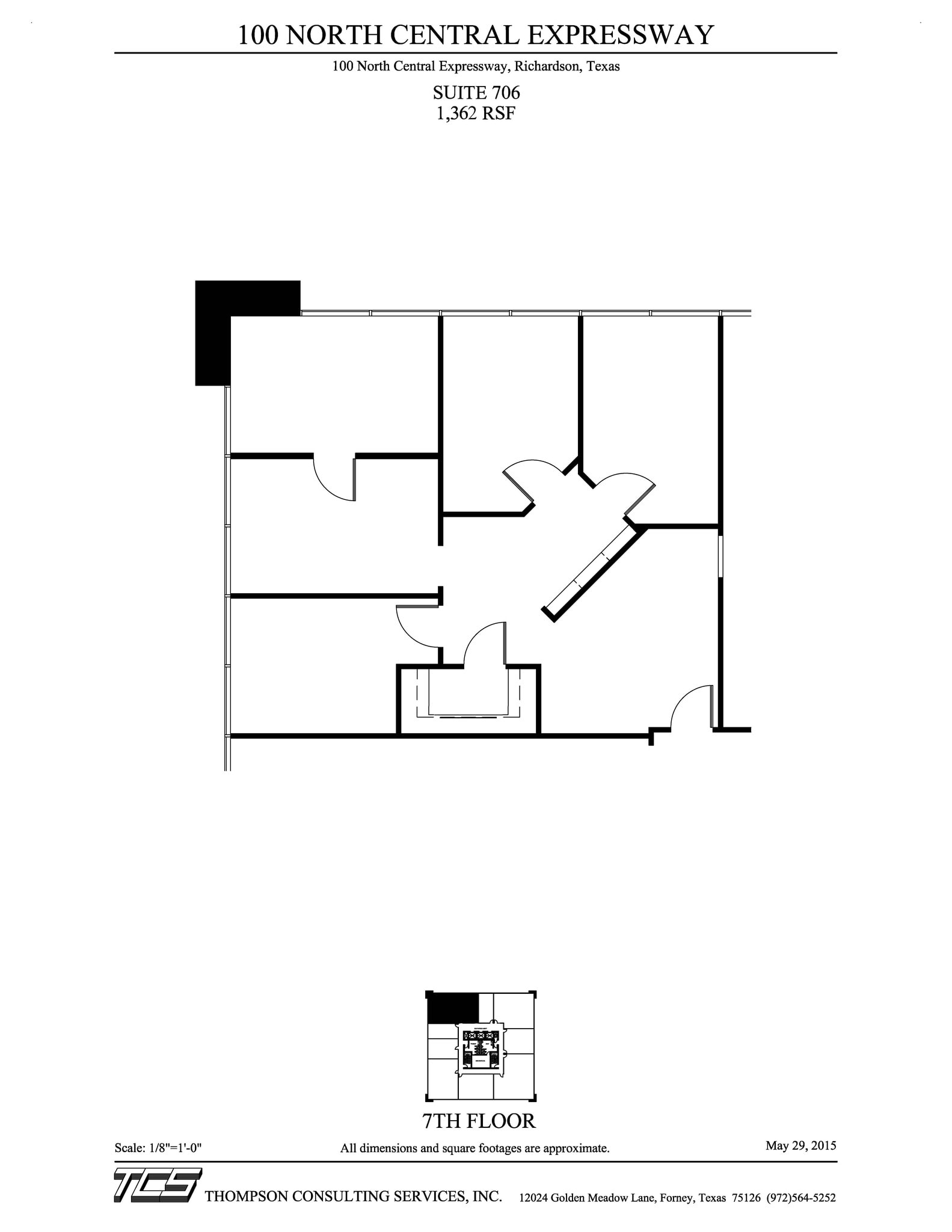 100 N Central Expy, Richardson, TX for lease Floor Plan- Image 1 of 4