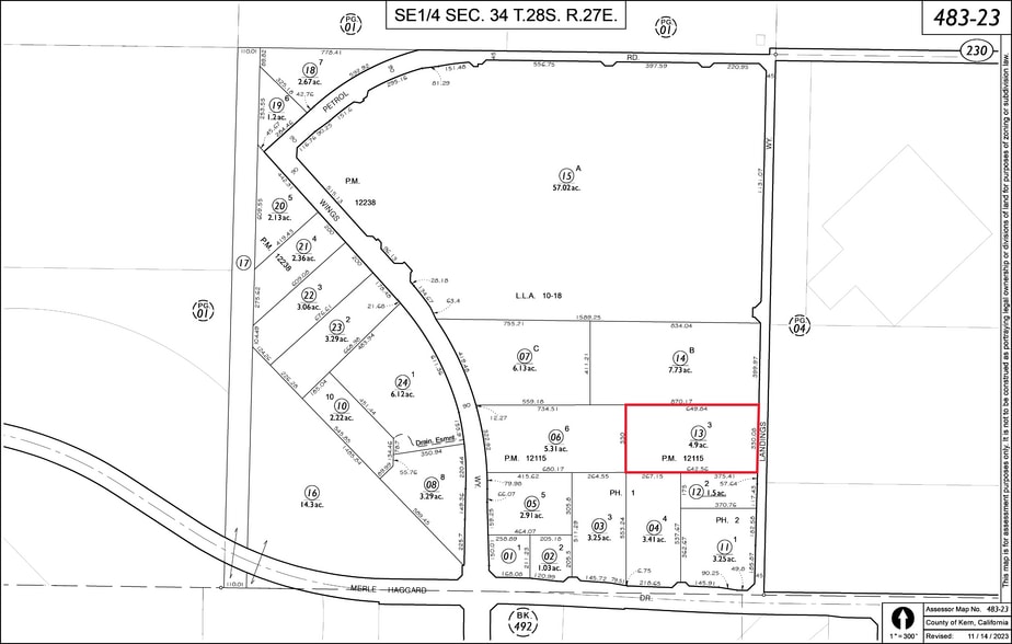 Parcel 3 Landings Way, Bakersfield, CA for sale - Plat Map - Image 3 of 4