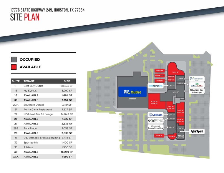 17776 State Highway 249, Houston, TX for lease - Site Plan - Image 2 of 4