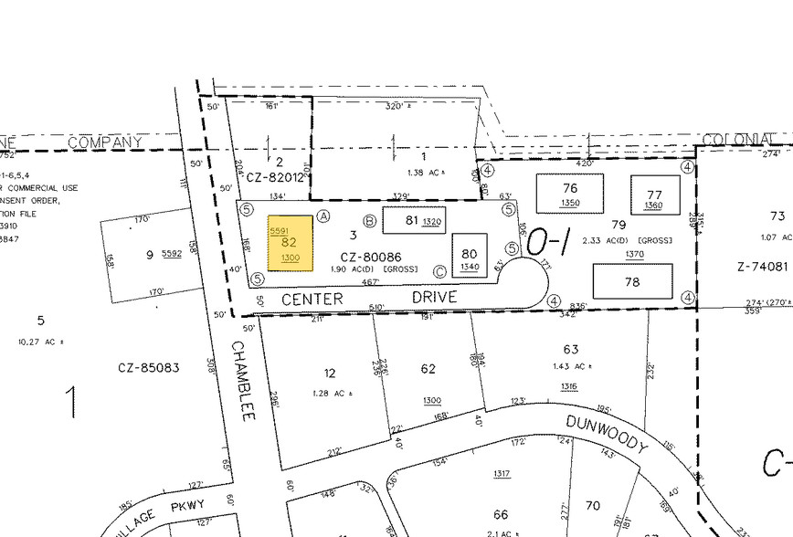 5591 Chamblee Dunwoody Rd, Dunwoody, GA for lease - Plat Map - Image 2 of 7